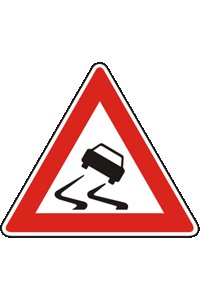 Tato značka: Upozorňuje na místo nebo úsek pozemní komunikace, kde může dojít ke smyku…