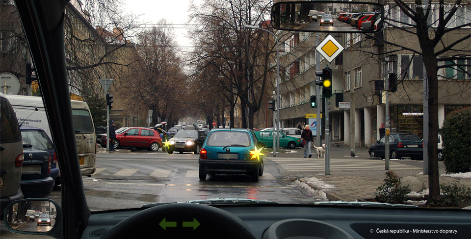 Svislé dopravní značky upravující přednost