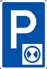 Tato dopravní značka označuje: parkoviště, na kterém řidič musí ve vozidle viditelně…