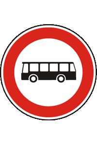 Tato dopravní značka: Zakazuje vjezd autobusům.