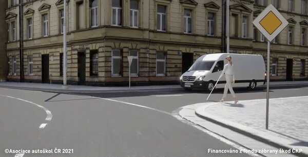 Speciální označení osoby nevidomé je: Bílá hůl, která musí být opatřena nejméně jedním…