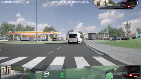 Provedl řidič nákladního vozidla ve vyobrazené dopravní situaci odbočení vlevo bezpečně a…